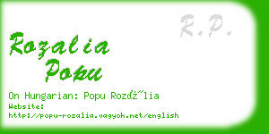 rozalia popu business card